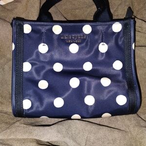 Kate Spade Blue and White Polka Dot Tote